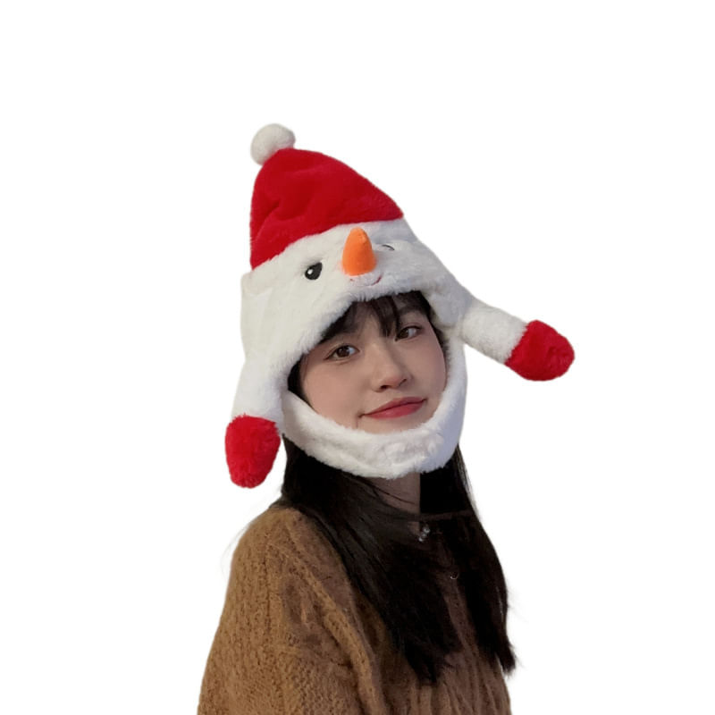 Chapéu De Pelúcia De Natal, Boneco De Neve, Chapéu De Papai Noel Para Adultos