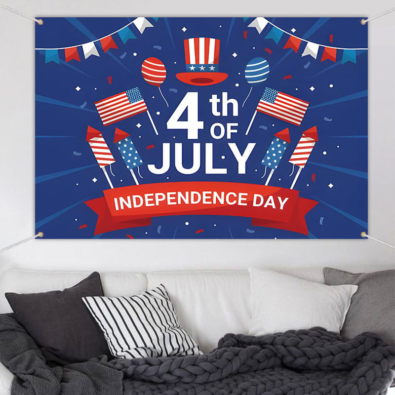 Tapeçaria Para Pendurar Na Parede De 4 De Julho, Dia Da Independência, 180x110cm