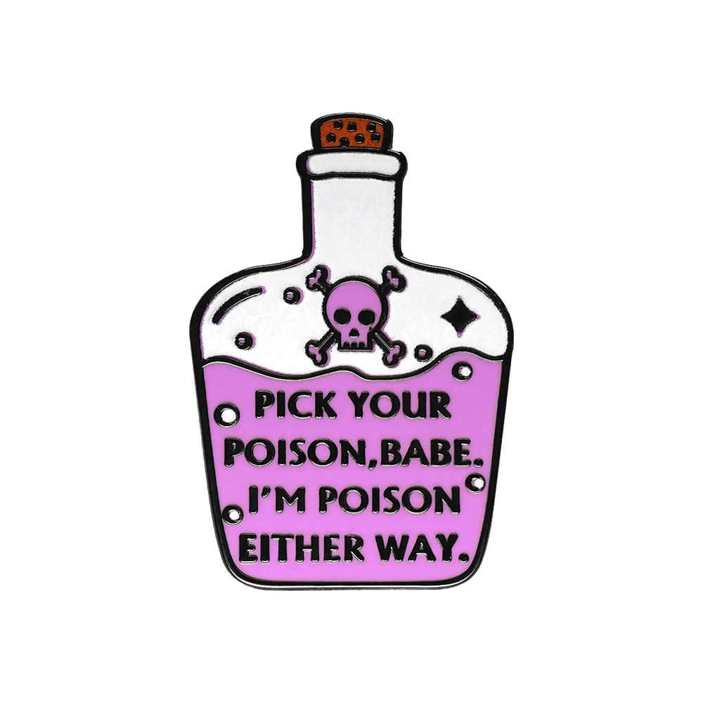 Brooch Pin Poison Bottle Blouse E Distintivo De Lapela - Allo