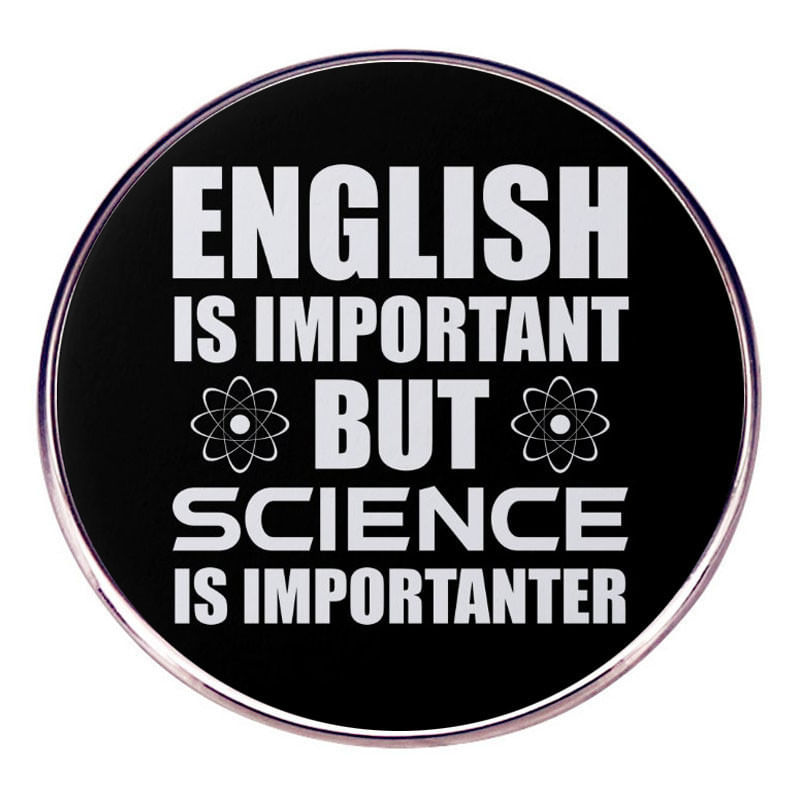 Broche Pin Funny Science Black Alloy Lapel Badge