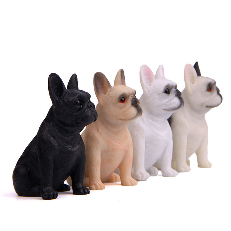 Estatueta De Decoração De Jardim Em Resina De Buldogue Francês 3,6 X 6,6 Cm