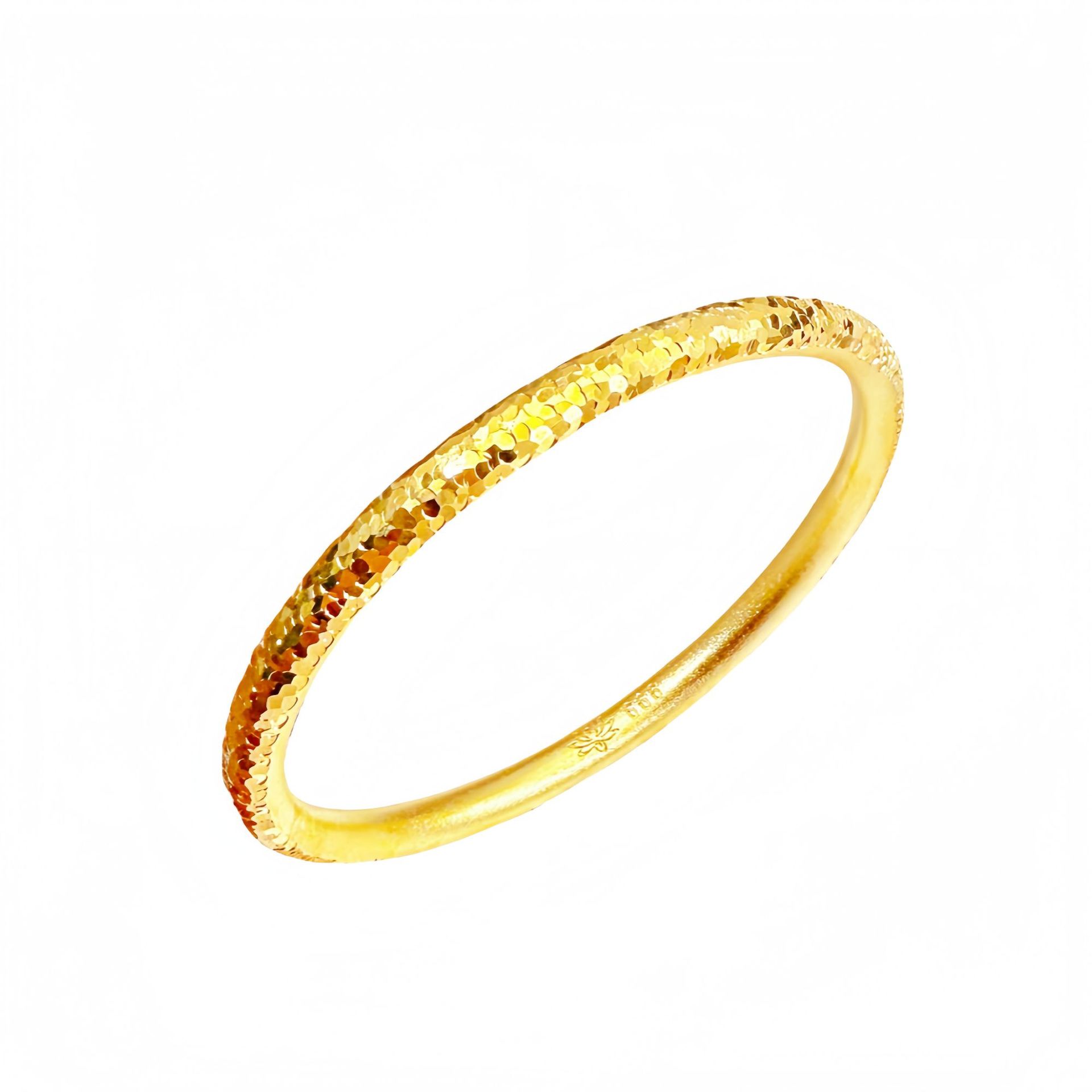 Pulseira Gold Placer Para Mulheres Totalmente Cortada Em Gelo Polida 30g