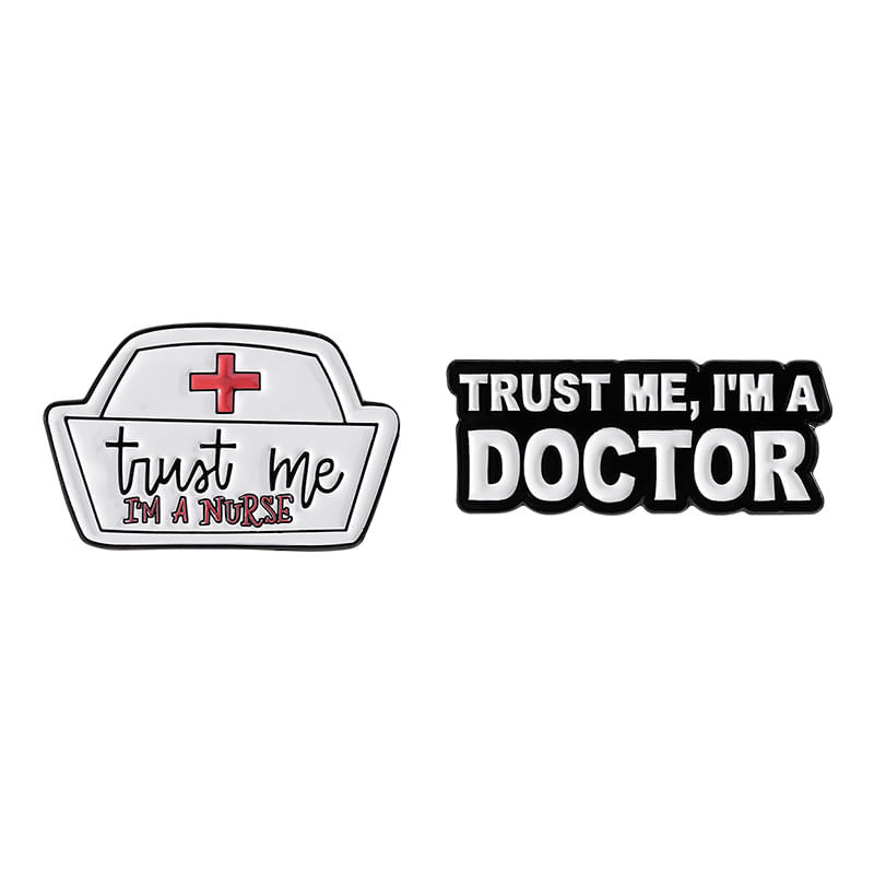 Brooch Pins Trust Me Nurse And Doctor Funny Medical Blouse