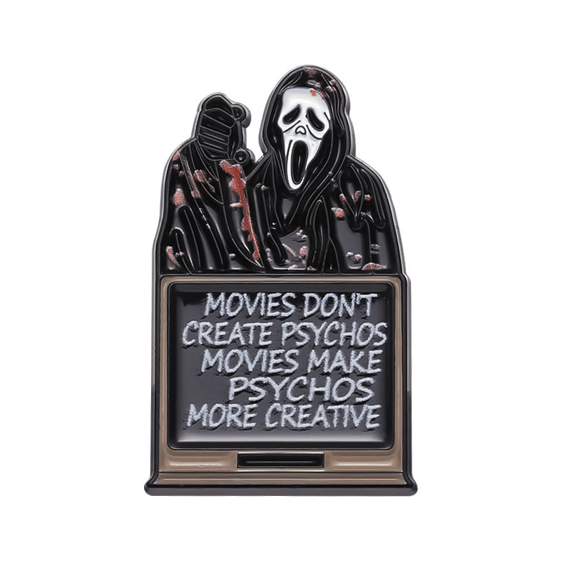 Brooch Pins Horror Gothic Lapel Badges Com Citação