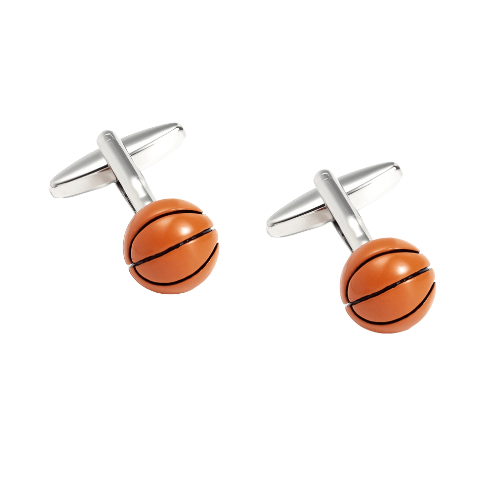 Cufflinks Basketball Brown Copper Para Homens