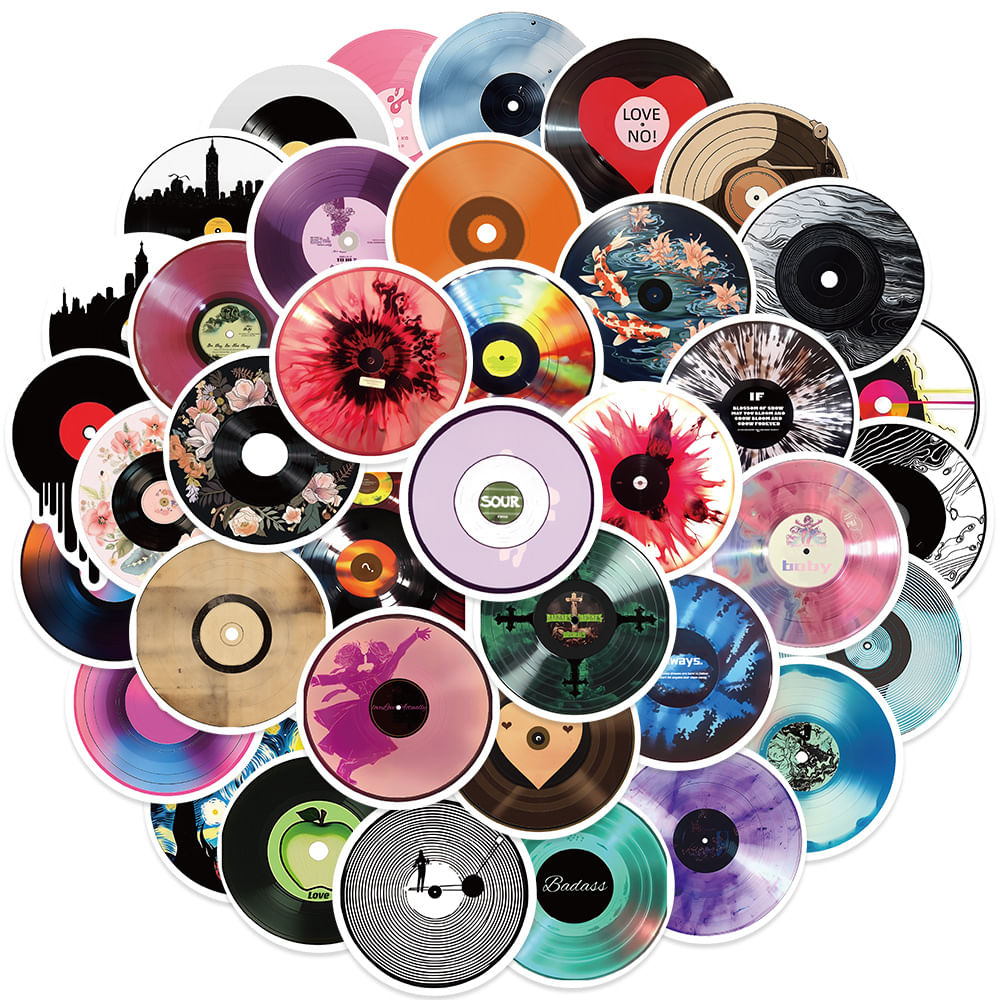Adesivos: Toca-discos De Vinil Retrô, Toca-discos X50
