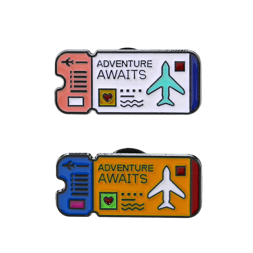 Brooch Pins Adventure Ticket Creative Alloy Lapel Pin Badg