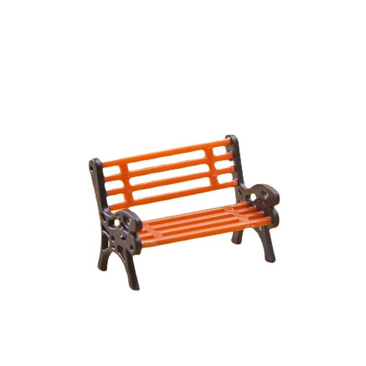 Decoração De Banco De Jardim De Plástico Em Miniatura 2x1.4x1cm, 15g