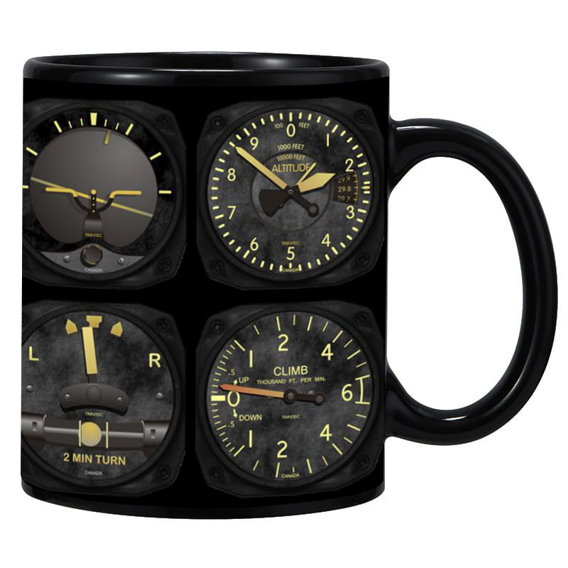 Caneca De Café Ceramic Aviation Instrument Panel 350ml