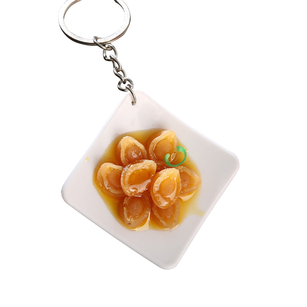 Chaveiro Creative Square Plate Food, Modelo De Prato De Pvc