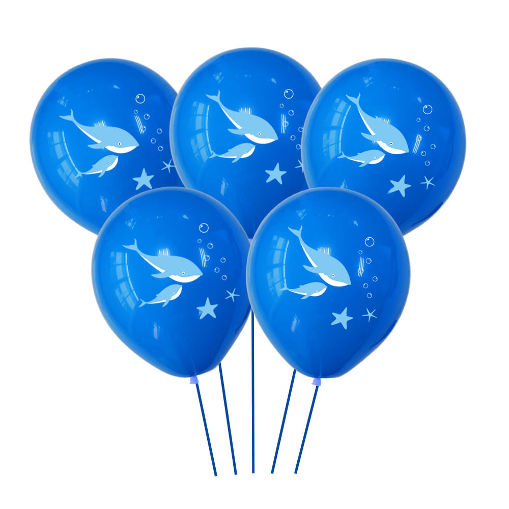 Balões De Látex De 12 Polegadas Com Tema Oceânico Dolphin &amp; Starfish X5