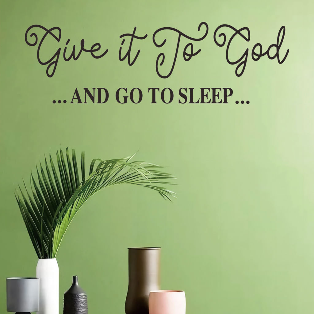 Adesivo De Parede Give It To God Inspirational Quote 56x17cm