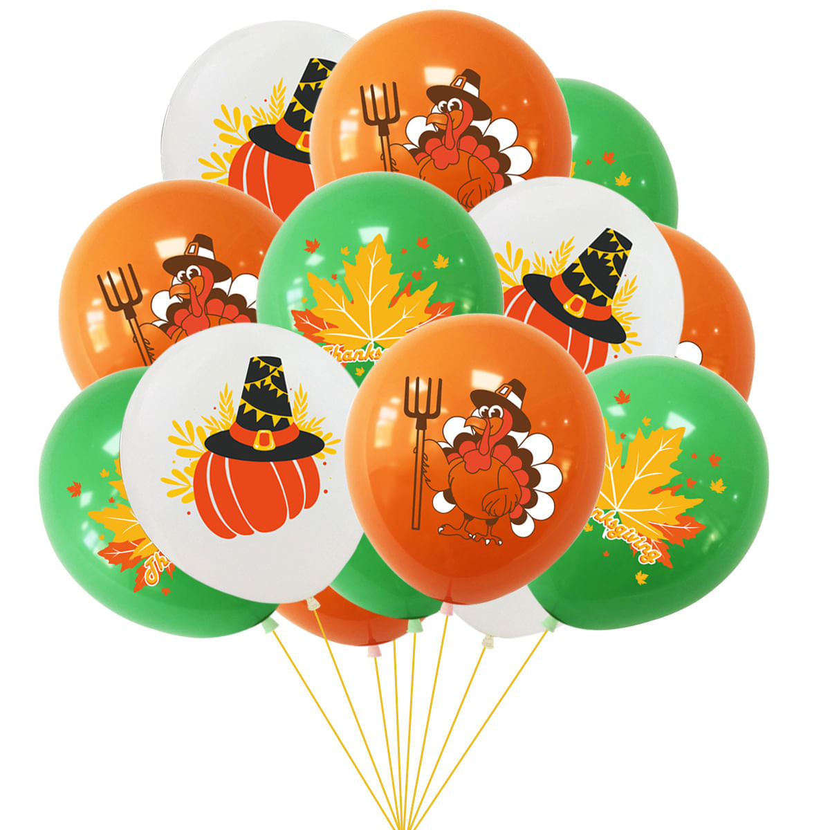 Conjunto De Balões Com Tema De Ação De Graças, 15 Balões De Látex De 12 Polegadas