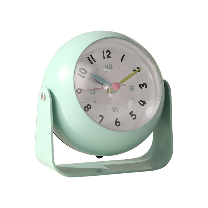 Despertador De Mesa Cute Pastel Mint Green Metal 280g