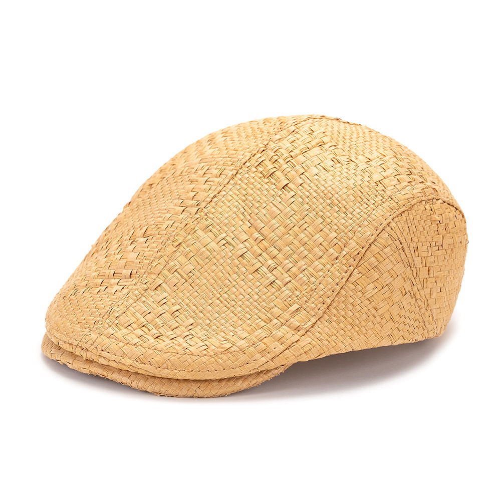 Chapéu Gatsby Newsboy Com Boné Plano De Palha Para Homens, Leve