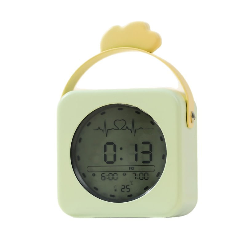 Despertador Com Tela Lcd Digital Cute Chick Mini Portátil
