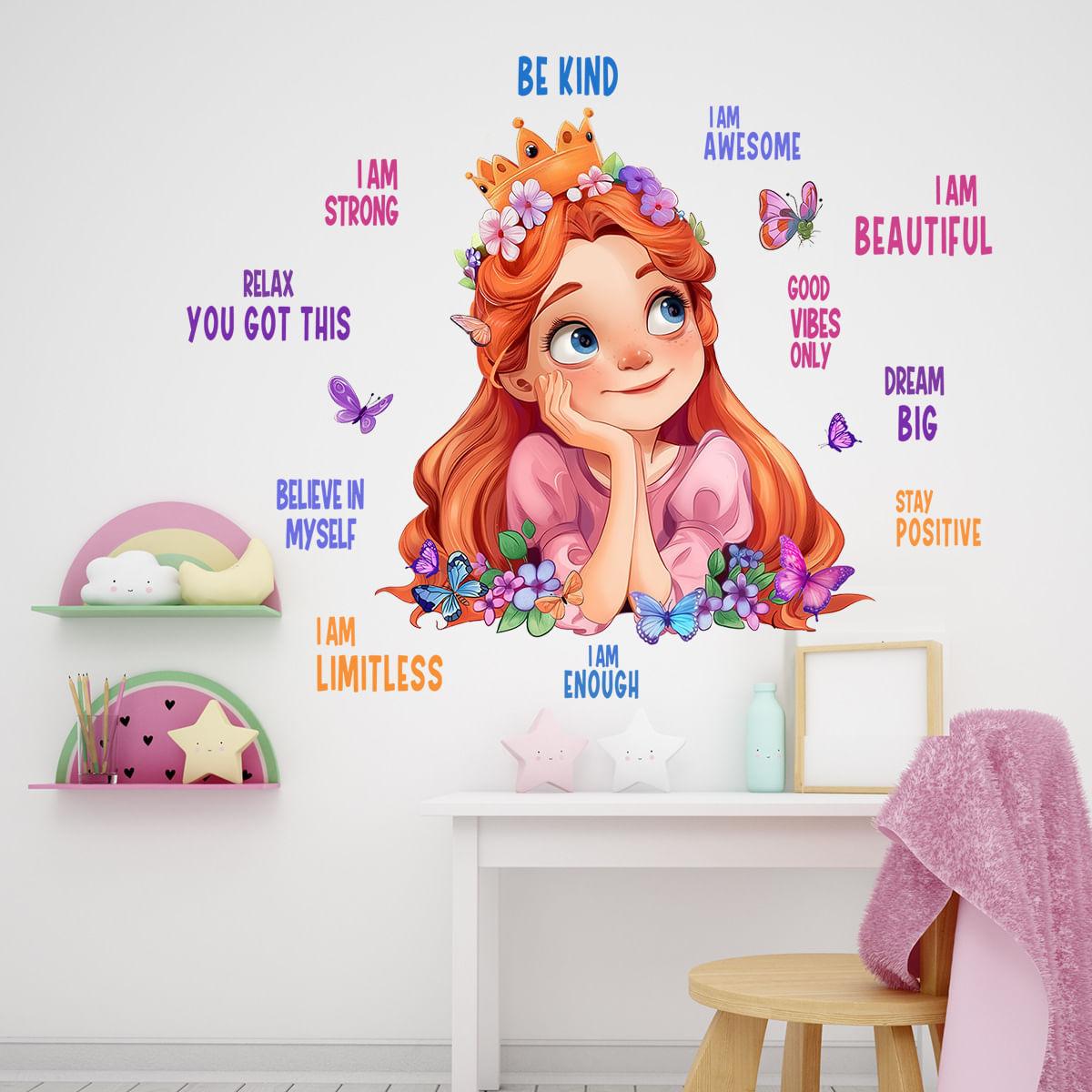 Adesivos De Parede Princess Inspirational Motivational Quote