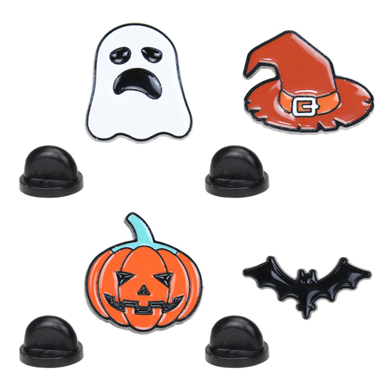 Conjunto De Broches Com Tema De Halloween Alloween Pumpkin Ghost Witch