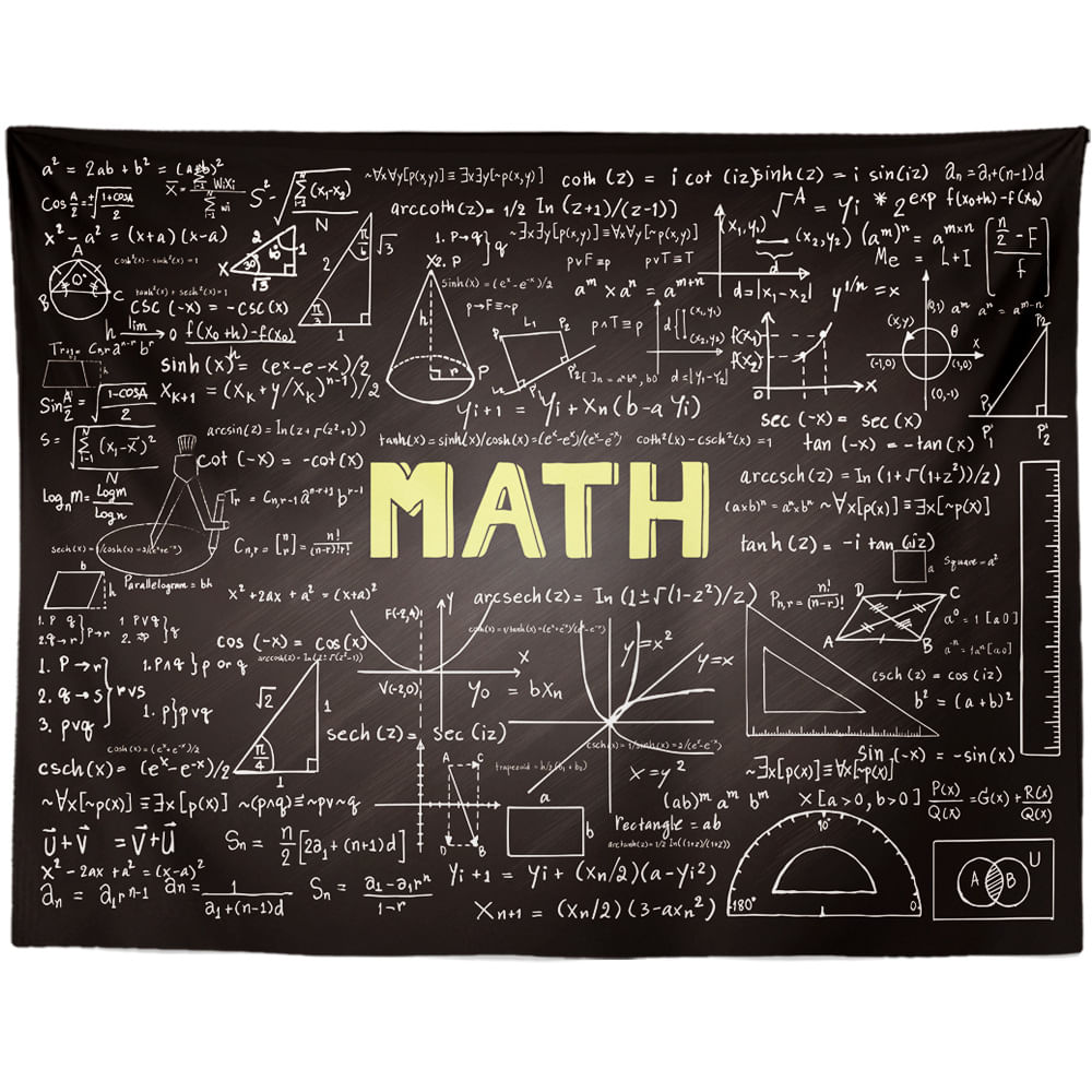 Fórmula Matemática Educacional Para Tapeçaria De Parede 150x130cm