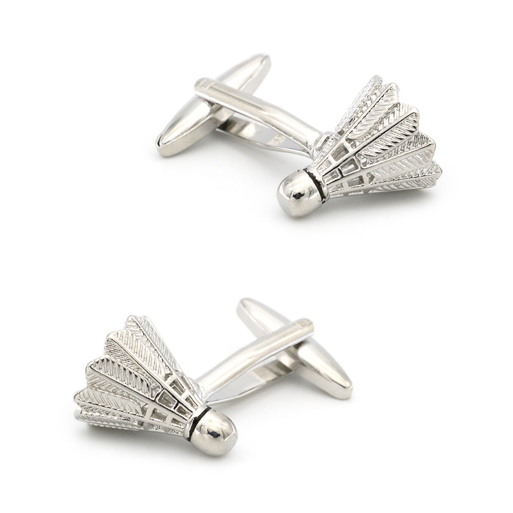 Design De Peteca De Badminton Cuff Links Para Homens Em Cobre