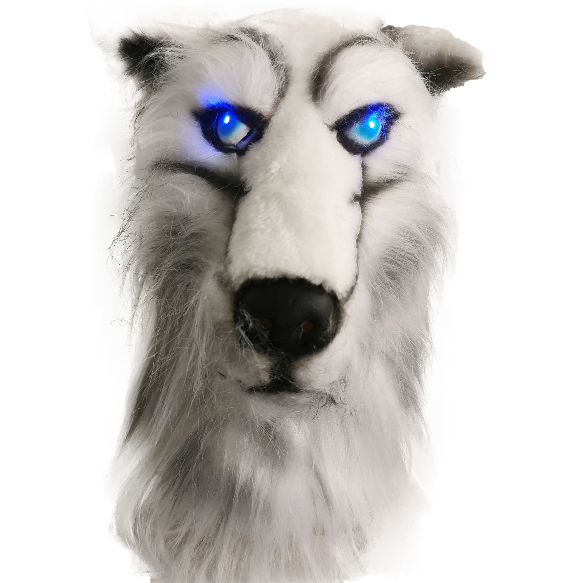 Máscara Husky Wolf Head Led Light-up Eyes Resin, Tamanho Único