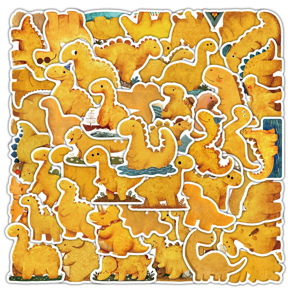 Pacote De Adesivos Cute Dinosaur Chicken Nugget, 50 Unidades Para Crianças