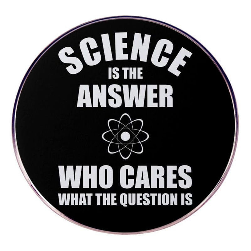 Broche Pin Creative Science Black Alloy Lapel Badge