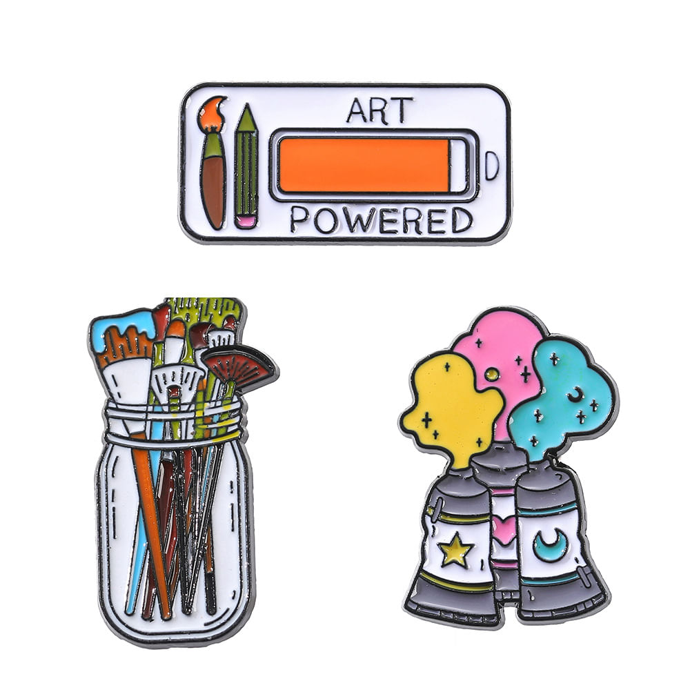 Conjunto De Pinos De Broche Creative Art Series Alloy Enamel Badge