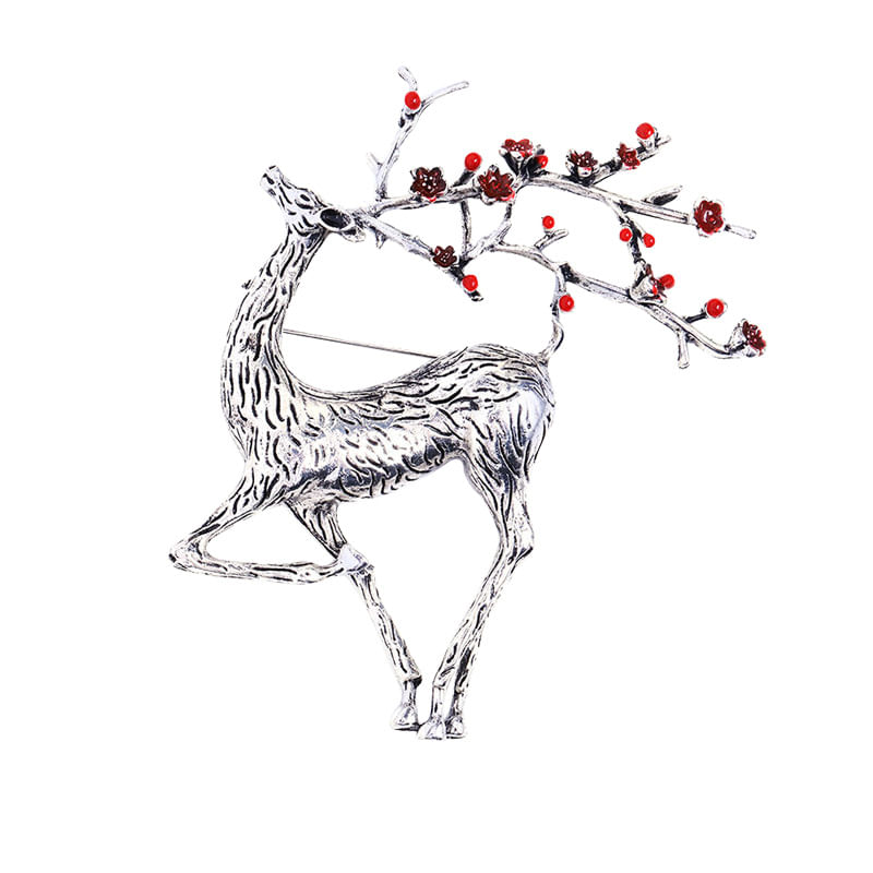 Alfinetes De Broche Vintage Deer Antler Branch Design Alloy