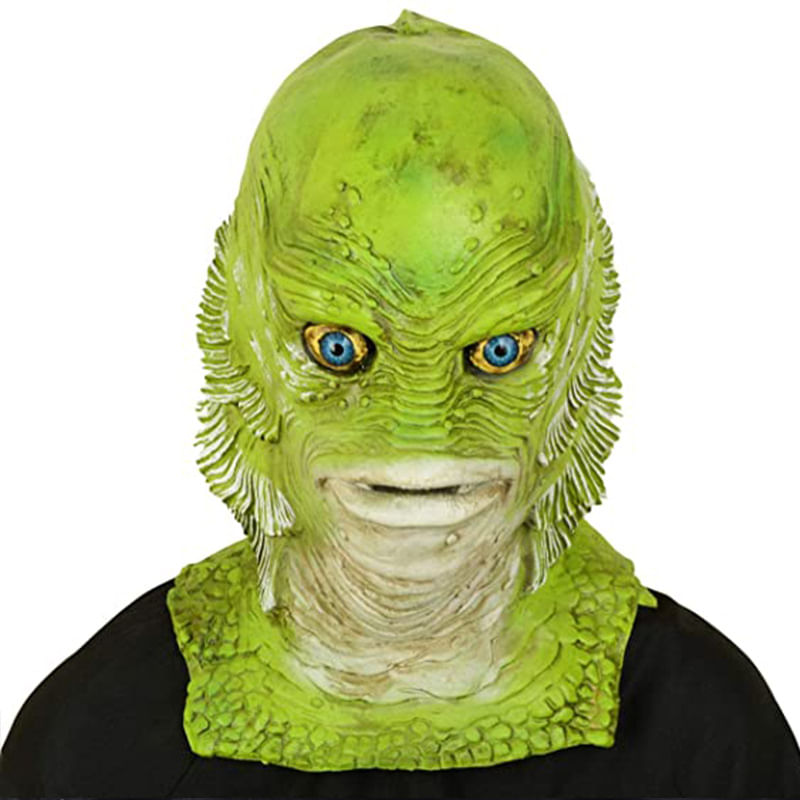 Máscara Green Creature Resin Horror Cosplay Scary Monster