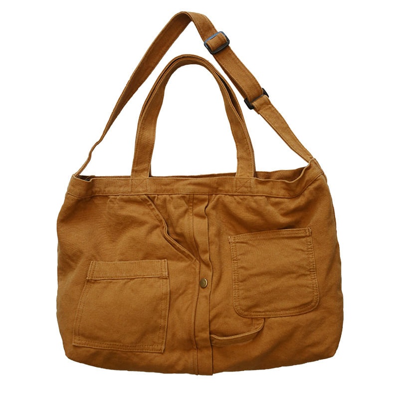 Bolsa Messenger De Lona Para Mulheres, Bolsa De Ombro Casual, Grande
