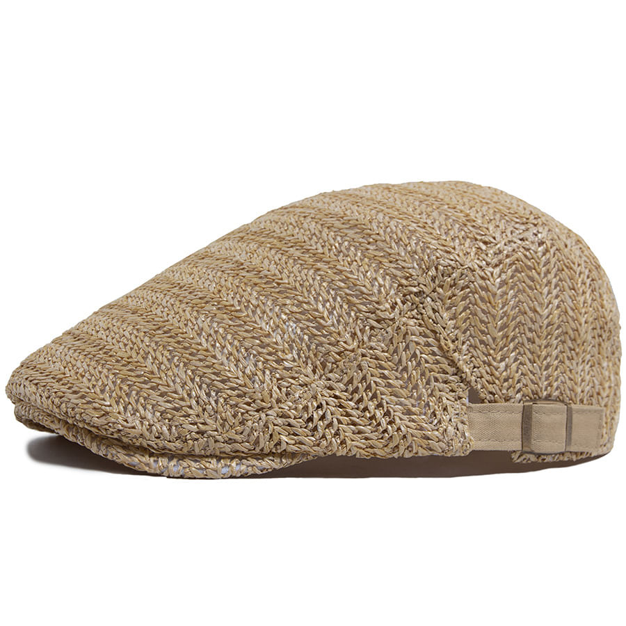 Chapéu De Jornaleiro Com Boné Plano De Palha Ajustável Para Homens E Mulheres