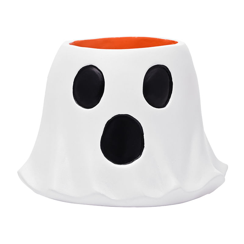 Porta-canetas Halloween Ghost Desktop Organizer Resin 12cm