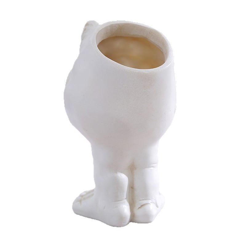 Porta-canetas Funny Resin Face Desktop Organizer 320g