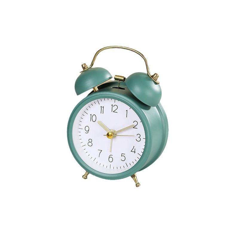 Despertador Vintage Green Twin Bell Para Quartos E Dormitórios