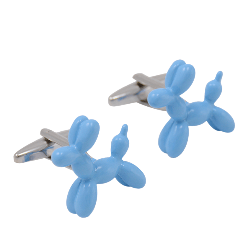 Cufflinks Masculino Cute Balloon Dog Blue Cartoon Copper