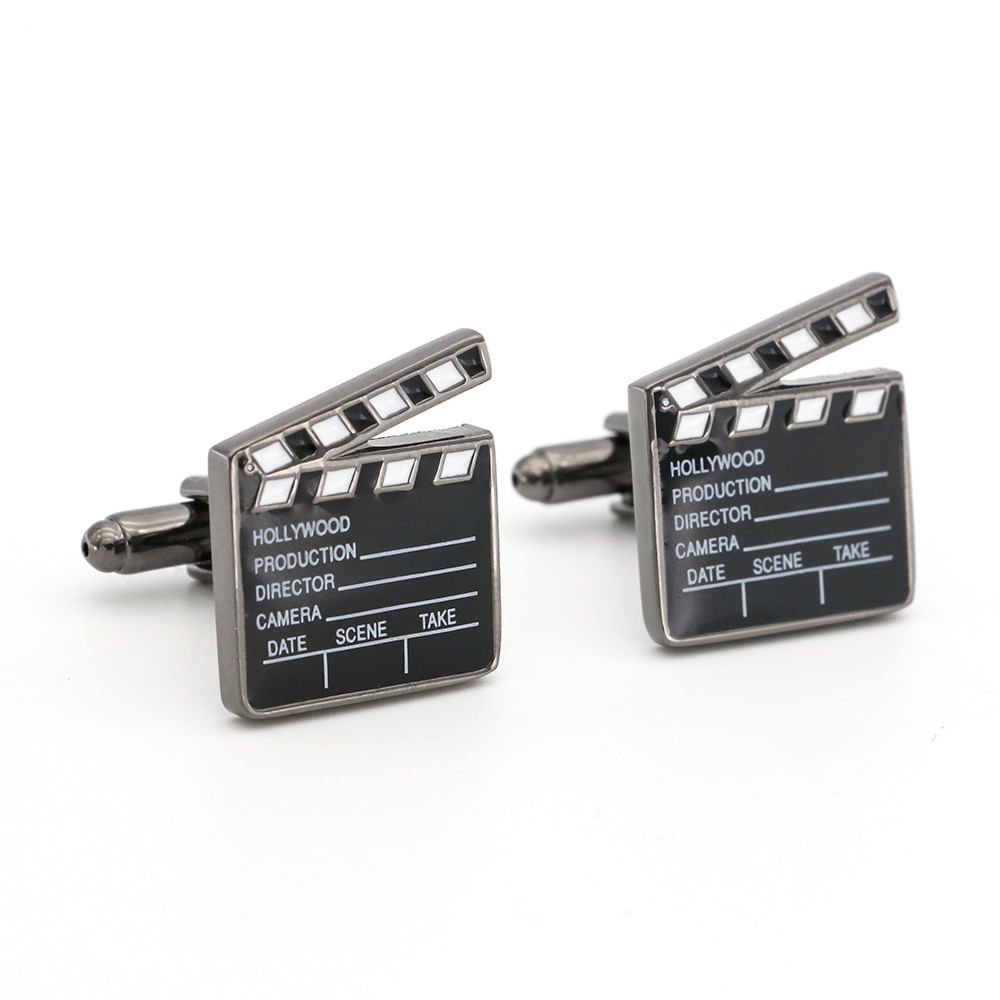 Cuff Links Hollywood Clapboard For Men, Diretor De Cinema Negro