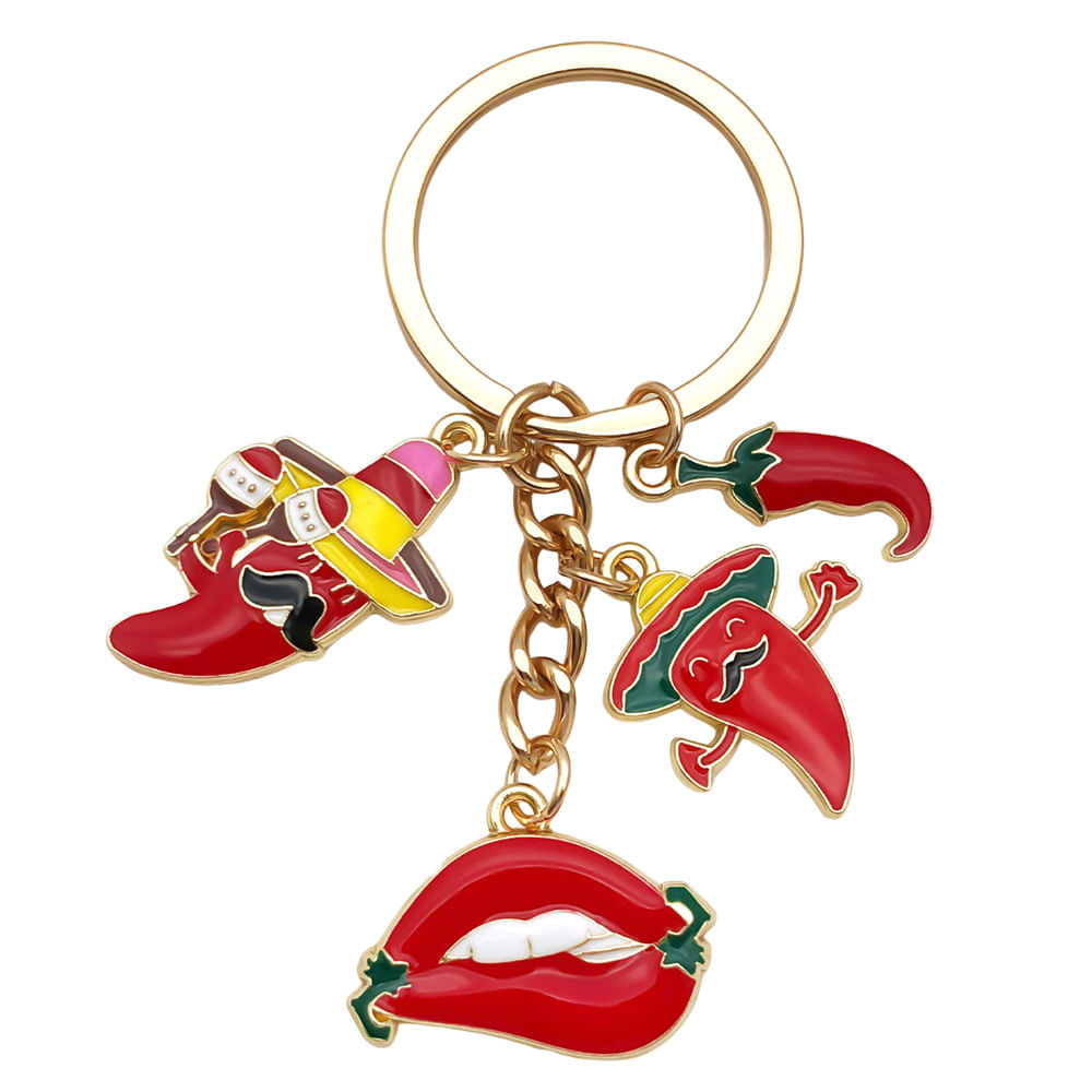 Chaveiro Funny Chili Pepper Lips Para Homens E Mulheres