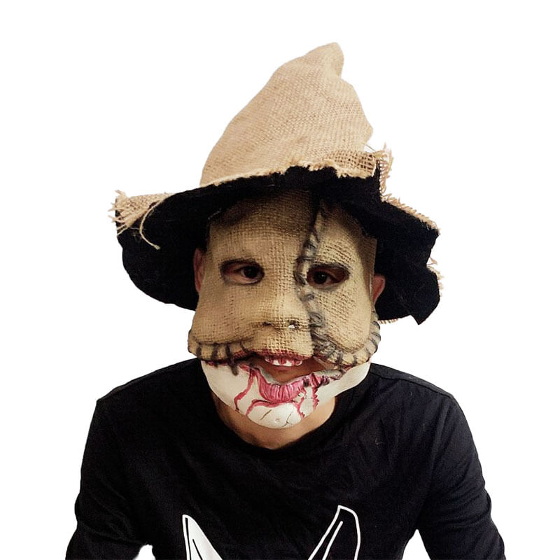 Máscara De Espantalho 3d Horror Face Resin Halloween Cosplay
