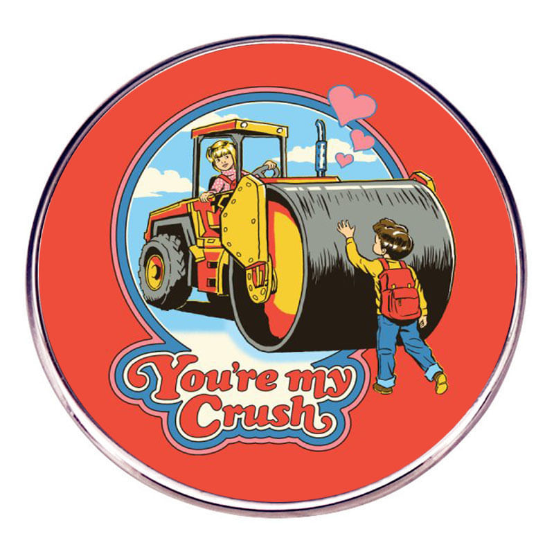 Broche Pin Retro Cartoon Love Roller Enamel Alloy