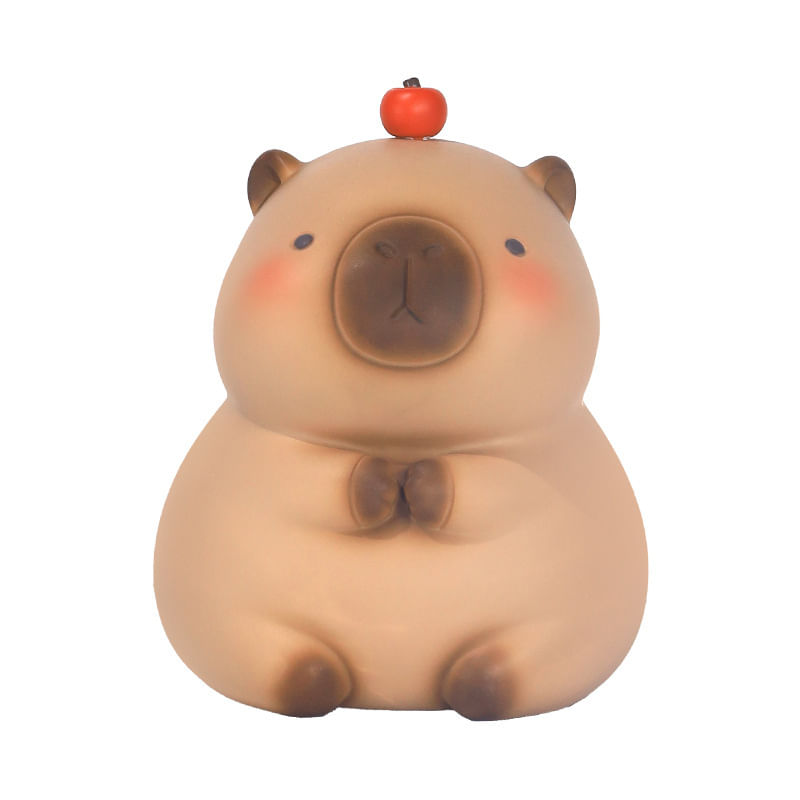 Capivara Criativa Money Bank Em Pvc Para Crianças 11x11x14cm