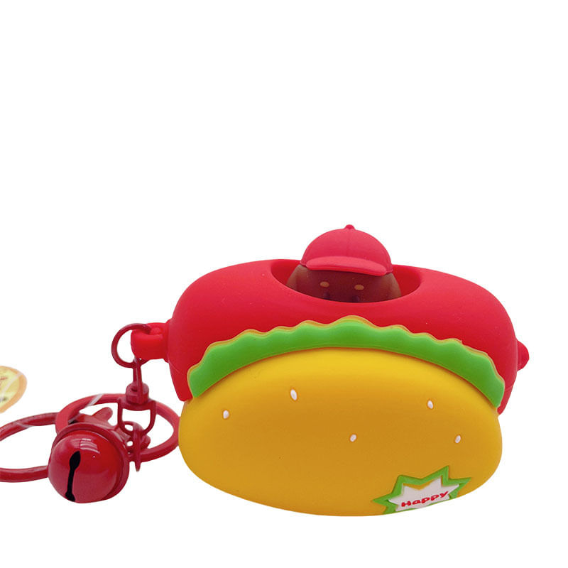 Chaveiro Stress Relief Cute Sausage Dog Silicone Brown