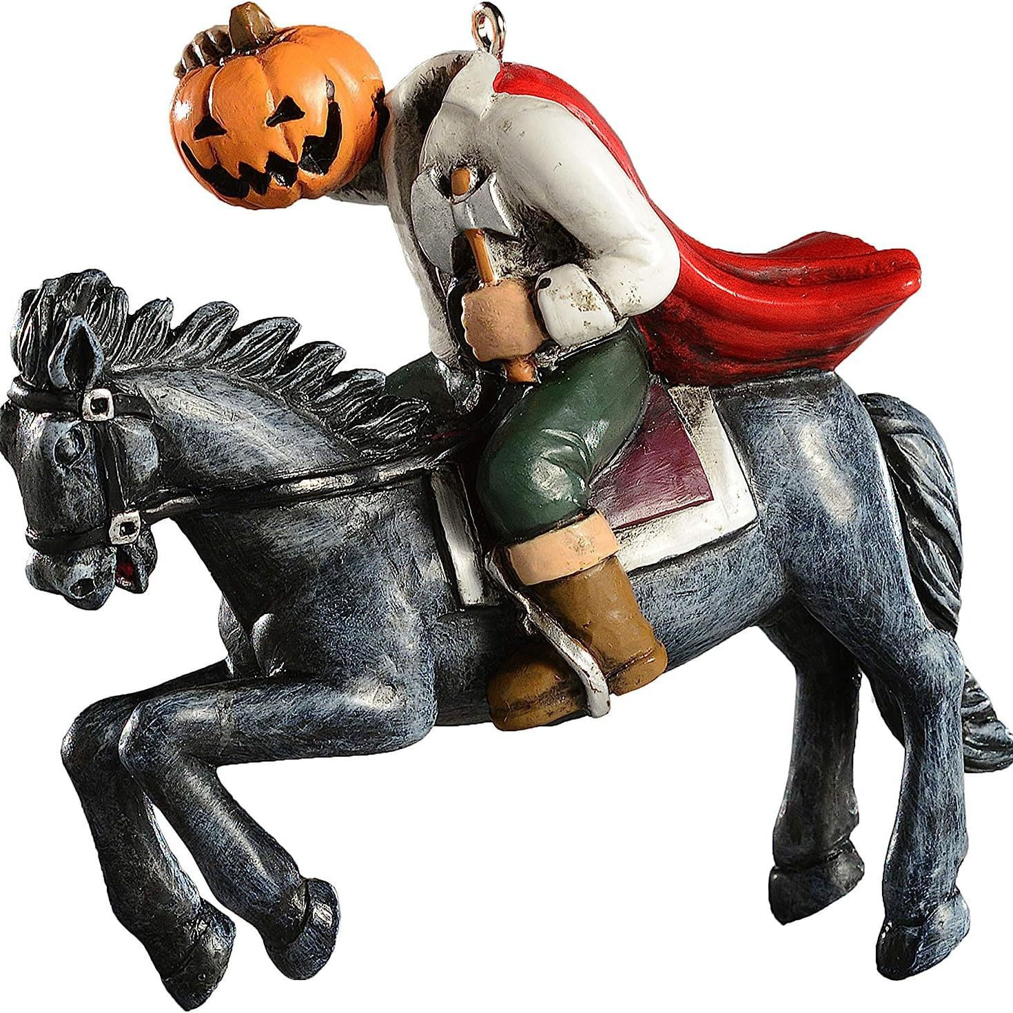Decoração De Jardim Headless Pumpkin Rider Resin 8cm