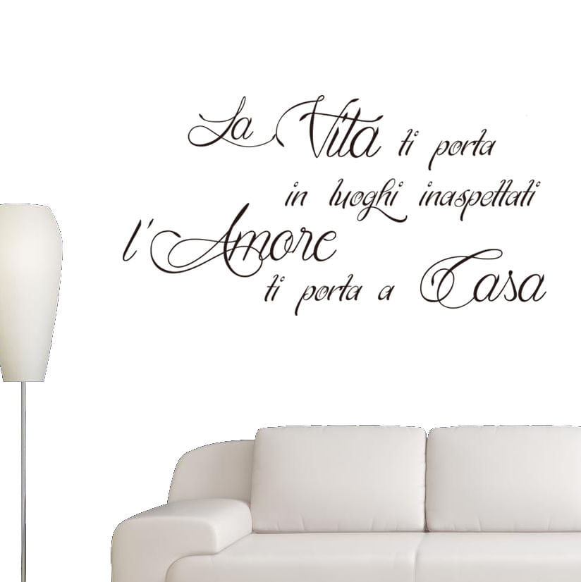 Decalque De Parede Life Takes You To Unexpected Places, Love Takes You Home