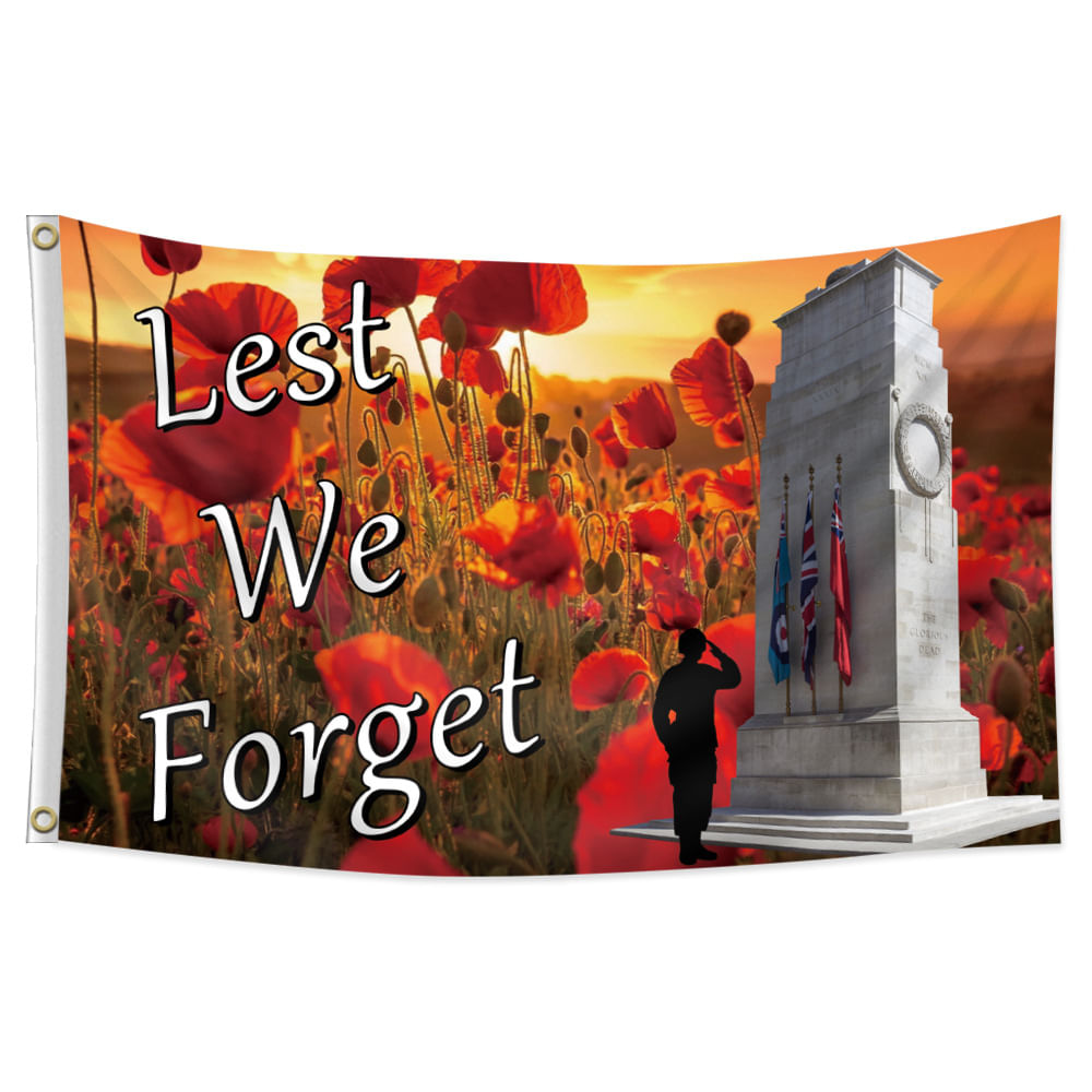 Flag Veterans Memorial Fest We Forget 150x90cm - Poliéster