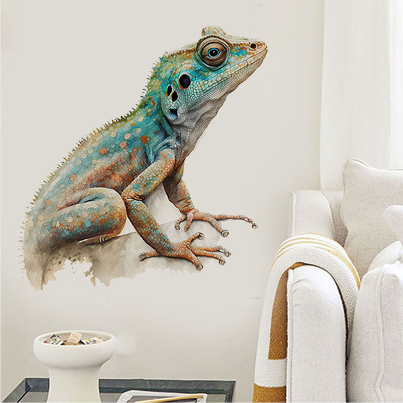 Adesivos De Parede 3d Lizard Realistic Realistic Reptile Pvc 20x85cm