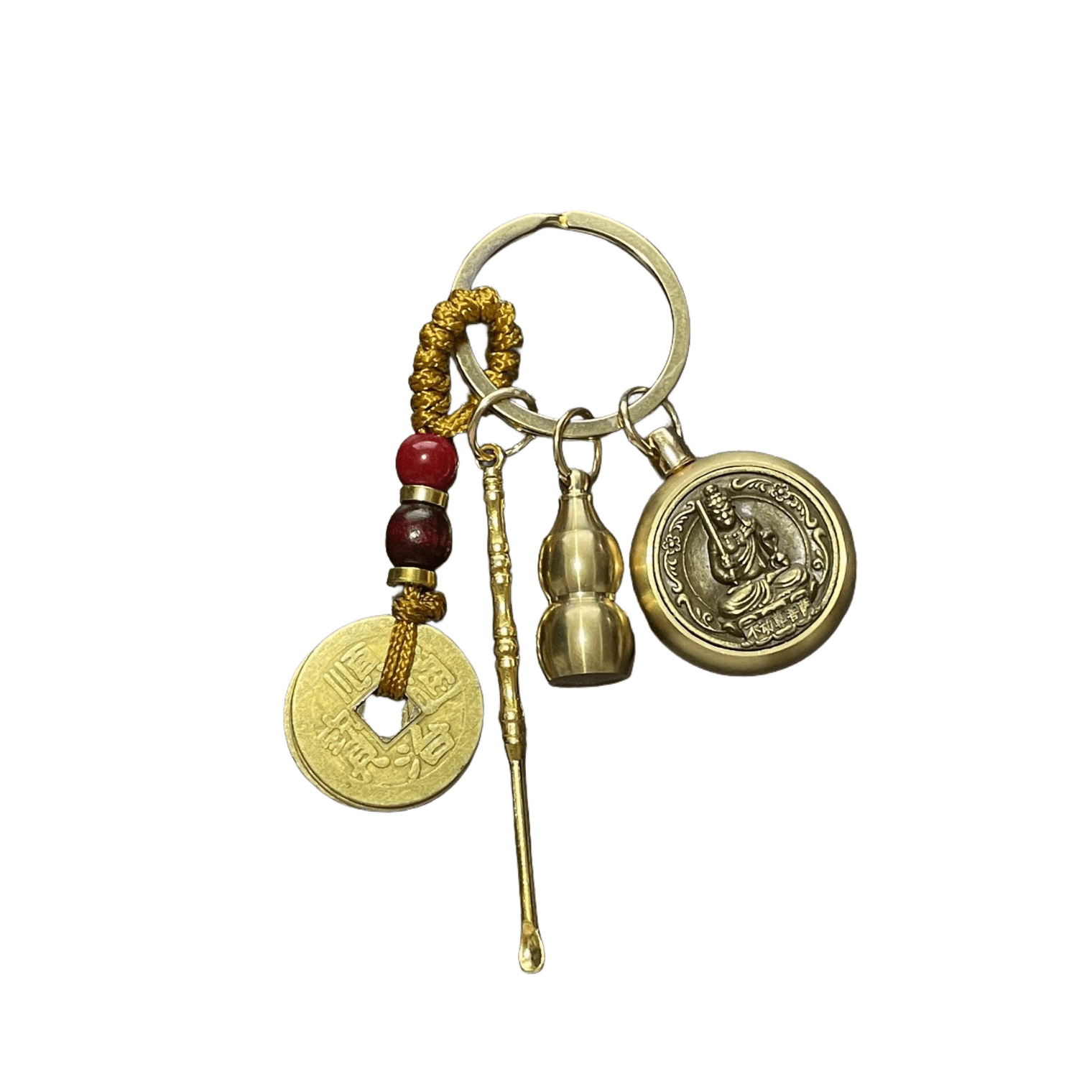 Chaveiro Zodíaco De Latão Com Buda Guardião Protetor, Cabaça