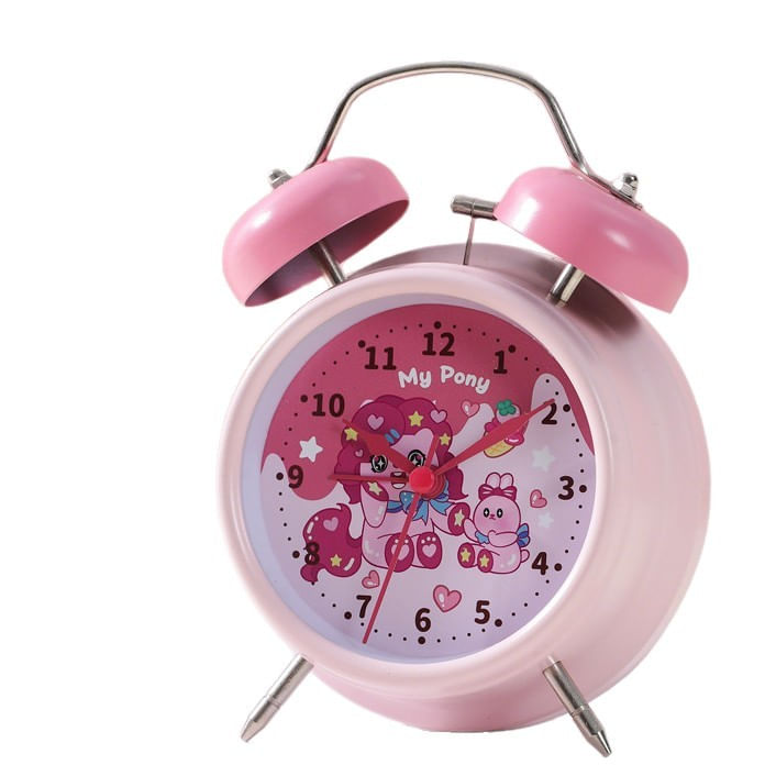 Despertador Cute Pink Cartoon Twin Bell My Pony Design