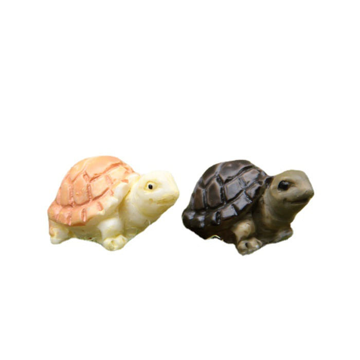 Conjunto De Escultura Para Decoração De Jardim Mini Turtle Resin Torto