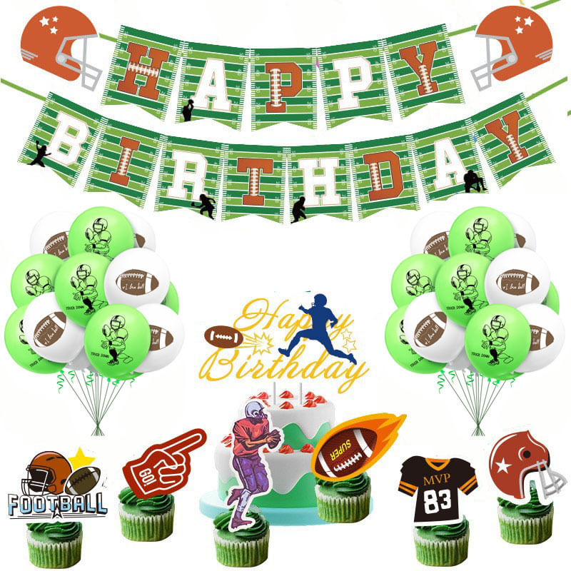 Conjunto De Festa De Aniversário Com Tema De Futebol Com 20 Balões De Látex X20